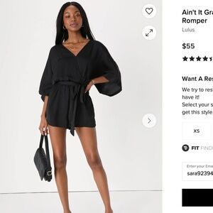 Lulus Ain't It Grand Black Romper - Size S